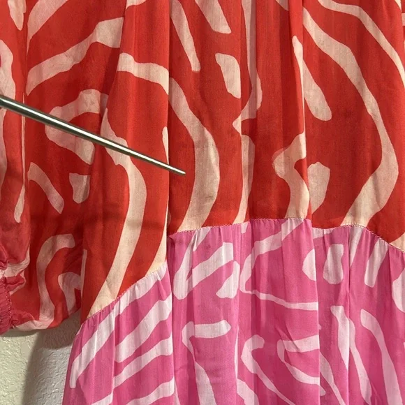 OLIPHAN WOMENS MAXI DRESS ZEBRA PRINT MULTICOLOR Sz XL - Picture 11 of 11